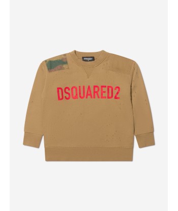 Dsquared2 Kids Patch Distressed Sweatshirt Venez découvrir notre 