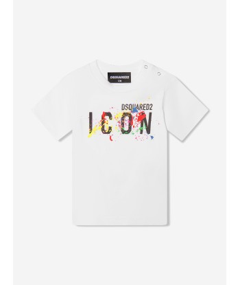 Dsquared2 Baby Paint Splatter Icon T-Shirt Paris Déstockage Promo