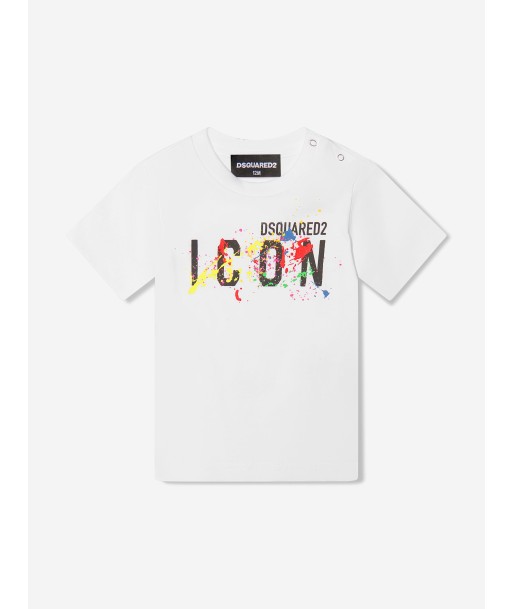 Dsquared2 Baby Paint Splatter Icon T-Shirt Paris Déstockage Promo