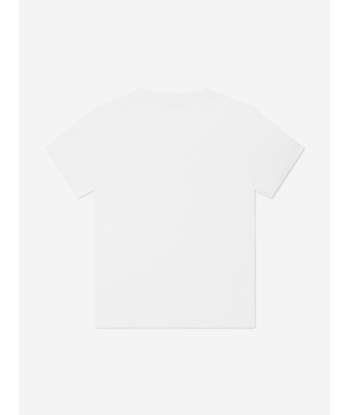 Dolce & Gabbana Boys Logo T-Shirt in White Par le système avancé 