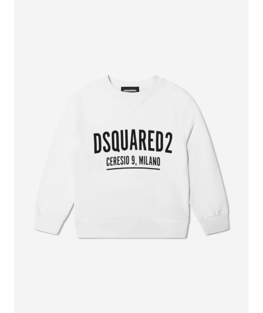 Dsquared2 Kids Logo Sweatshirt In White Venez acheter