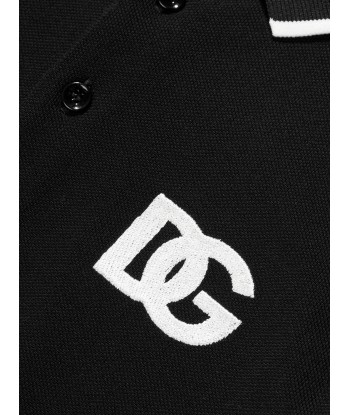 Dolce & Gabbana Boys Logo Polo Shirt in Black commande en ligne