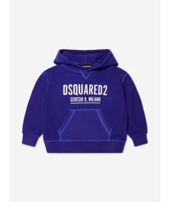 Dsquared2 Kids Logo Hoodie In Blue rembourrage situé sous