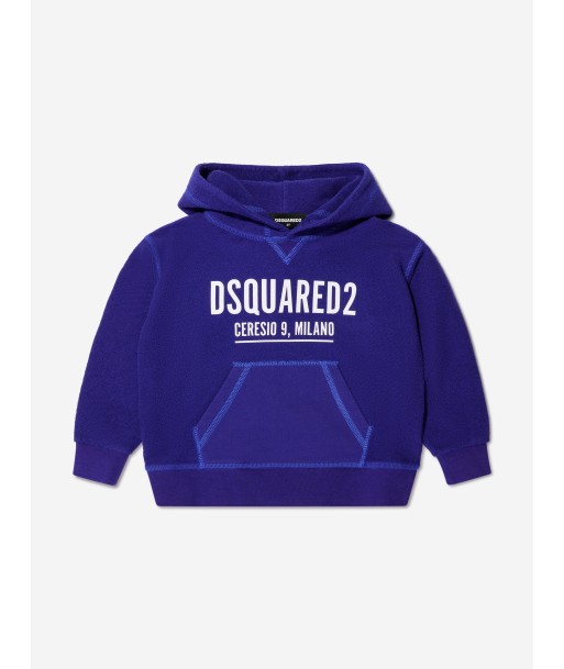 Dsquared2 Kids Logo Hoodie In Blue rembourrage situé sous