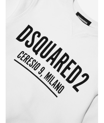 Dsquared2 Kids Logo Sweatshirt In White Venez acheter