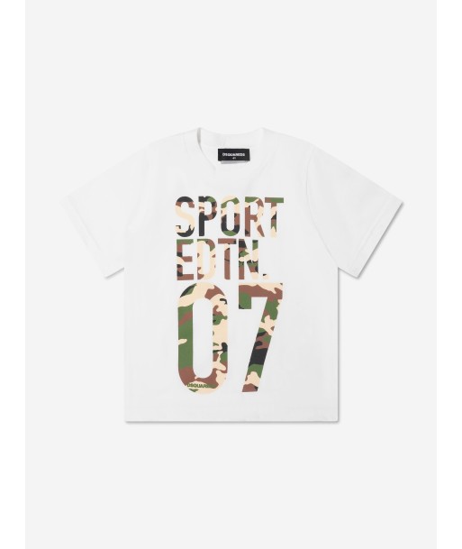 Dsquared2 Boys Sports Edition.07 T-Shirt In WHITE outlet