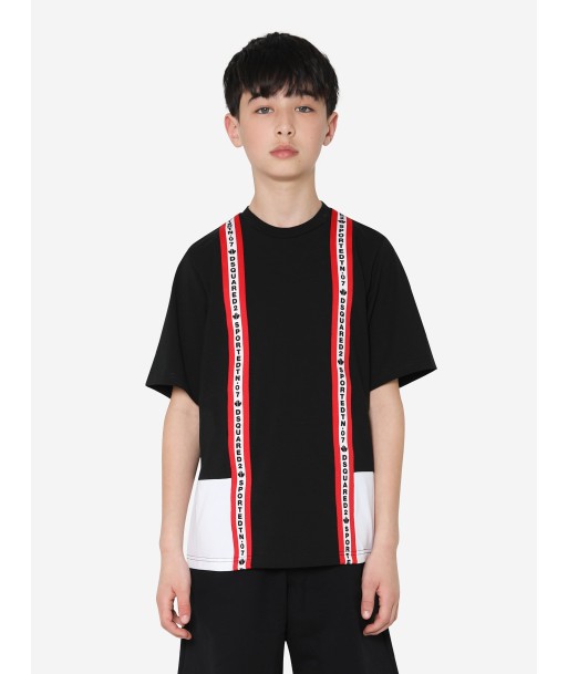 Dsquared2 Boys Sports Edition.07 T-Shirt In Black Jusqu'à 80% De Réduction