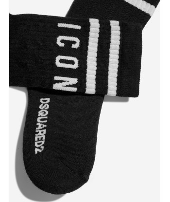 Dsquared2 Kids Icon Socks in Black Comparez plus de prix