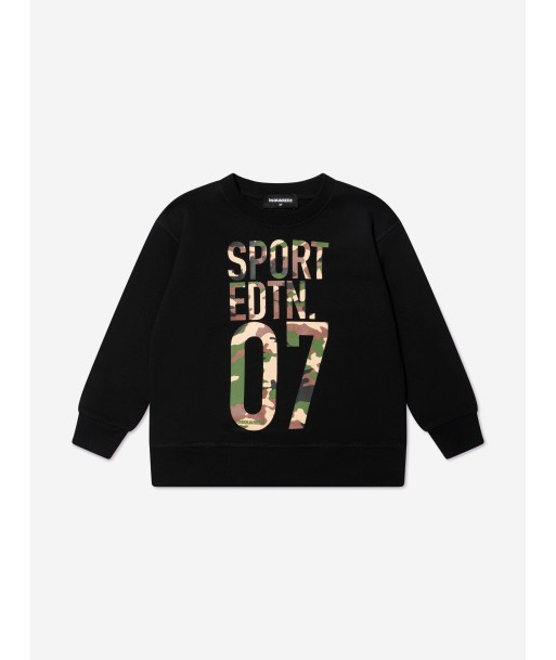 Dsquared2 Boys Sports Edition.07 Sweatshirt In BLACK Fin de série