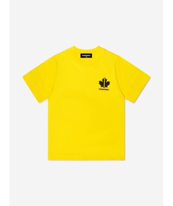 Dsquared2 Kids Sports Edition.07 T-Shirt In Yellow en linge