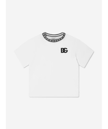 Dolce & Gabbana Boys Logo Band T-Shirt in White votre