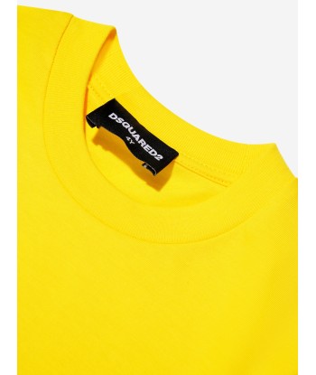 Dsquared2 Kids Sports Edition.07 T-Shirt In Yellow en linge