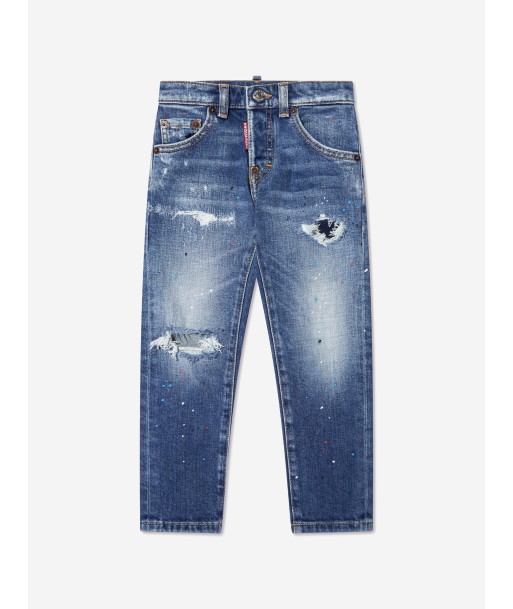 Dsquared2 Boys Distressed Denim Jeans In Blue des créatures d'habitude