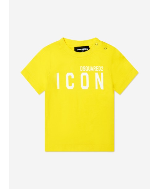 Dsquared2 Baby Icon T-Shirt In Yellow prix pour 