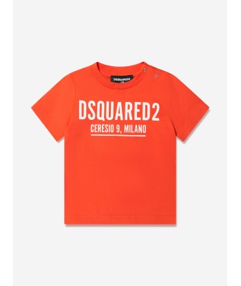 Dsquared2 Baby Logo T-Shirt In Orange de pas cher