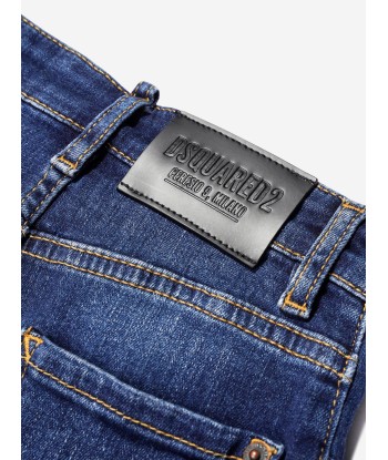 Dsquared2 Boys Denim Shorts In Blue vente chaude votre 