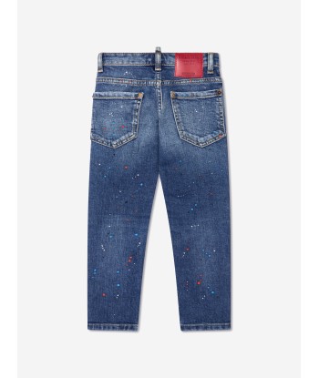 Dsquared2 Boys Distressed Denim Jeans In Blue des créatures d'habitude