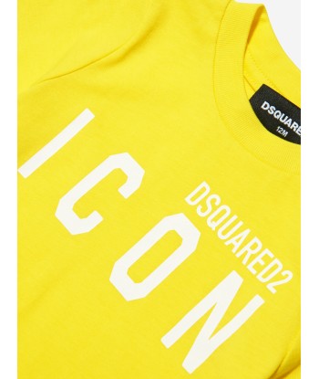 Dsquared2 Baby Icon T-Shirt In Yellow prix pour 