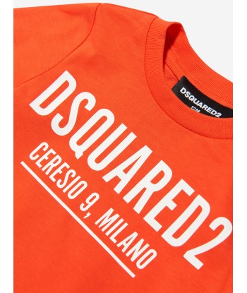 Dsquared2 Baby Logo T-Shirt In Orange de pas cher