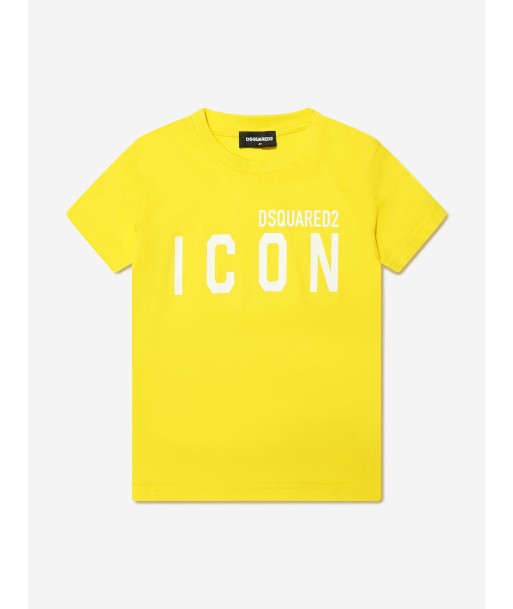 Dsquared2 Kids Icon T-Shirt In Yellow en ligne des produits 