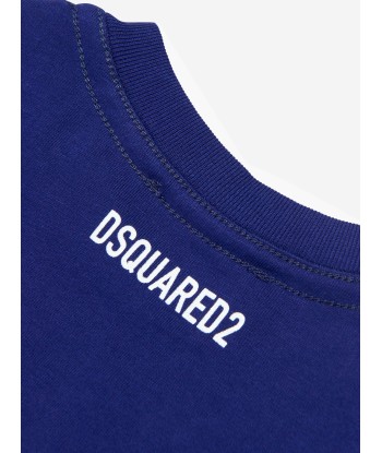 Dsquared2 Baby Logo T-Shirt In Blue Amélioration de cerveau avec