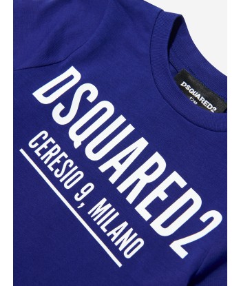 Dsquared2 Baby Logo T-Shirt In Blue Amélioration de cerveau avec