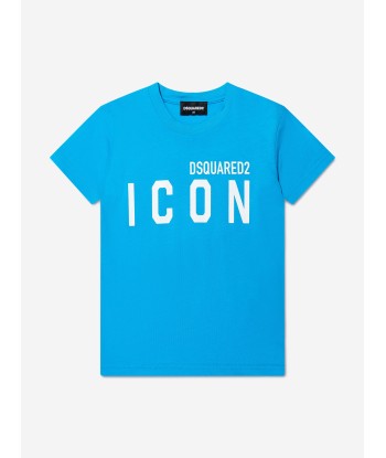 Dsquared2 Kids Icon T-Shirt In Blue Fin de série