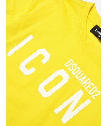 Dsquared2 Kids Icon T-Shirt In Yellow en ligne des produits 