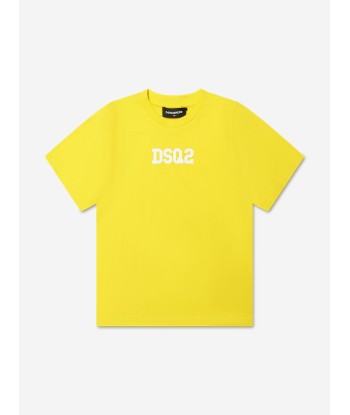 Dsquared2 Kids Logo T-Shirt In Yellow commande en ligne