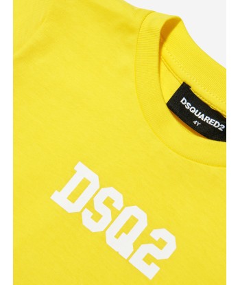 Dsquared2 Kids Logo T-Shirt In Yellow commande en ligne