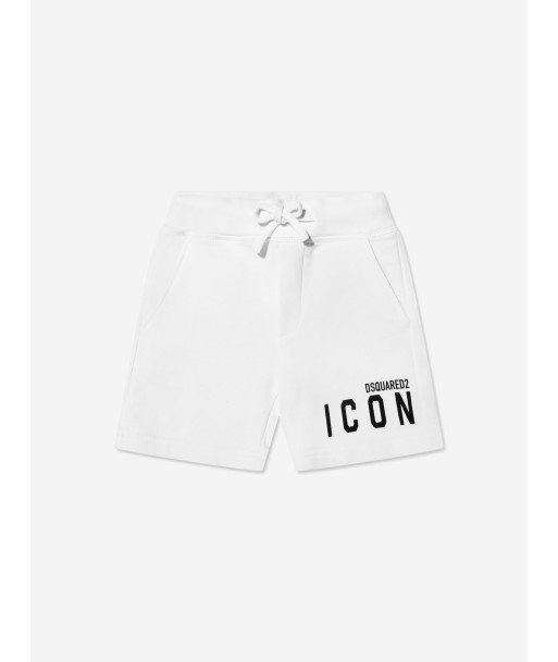 Dsquared2 Kids Ivcon Logo Shorts in White Découvrez la collection