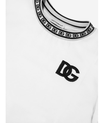 Dolce & Gabbana Boys Logo Band T-Shirt in White votre