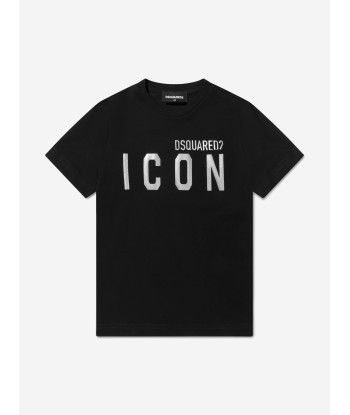 Dsquared2 Boys Icon Logo T-Shirt In Black paiement sécurisé