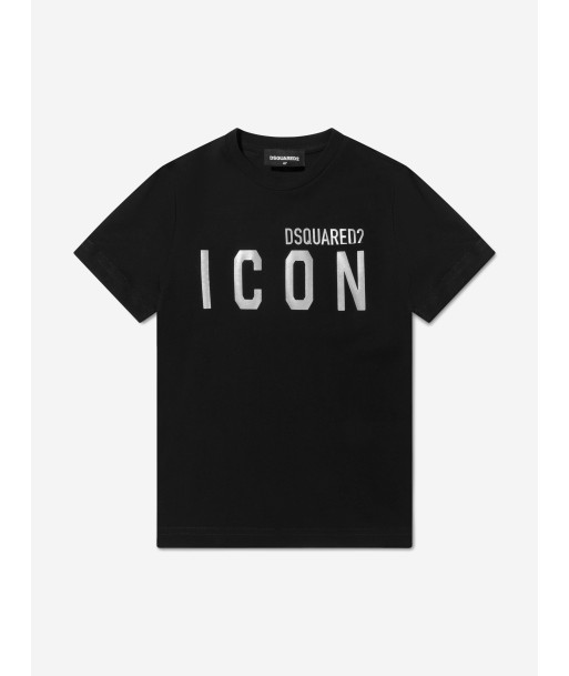 Dsquared2 Boys Icon Logo T-Shirt In Black paiement sécurisé