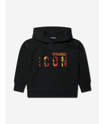 Dsquared2 Boys Palm Tree Icon Hoodie In Black du meilleur 