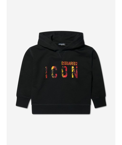 Dsquared2 Boys Palm Tree Icon Hoodie In Black du meilleur 