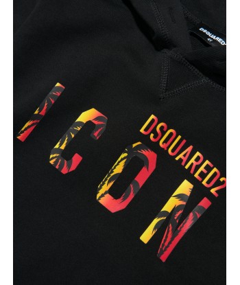 Dsquared2 Boys Palm Tree Icon Hoodie In Black du meilleur 