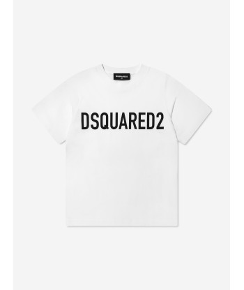 Dsquared2 Kids Logo T-Shirt In White Pour