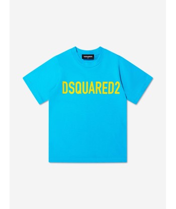 Dsquared2 Kids Logo T-Shirt In Blue pas cher