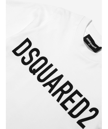 Dsquared2 Kids Logo T-Shirt In White Pour