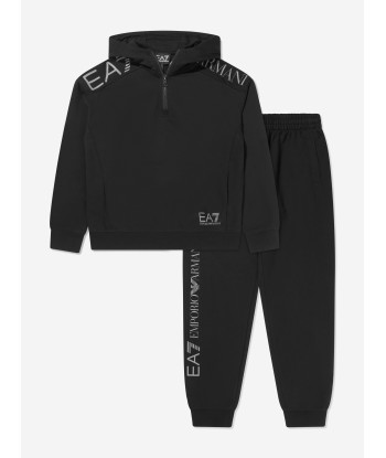 EA7 Emporio Armani Boys Half Zip Logo Print Tracksuit Amélioration de cerveau avec