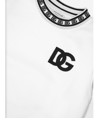 Dolce & Gabbana Boys Logo Band Sweatshirt in White soldes