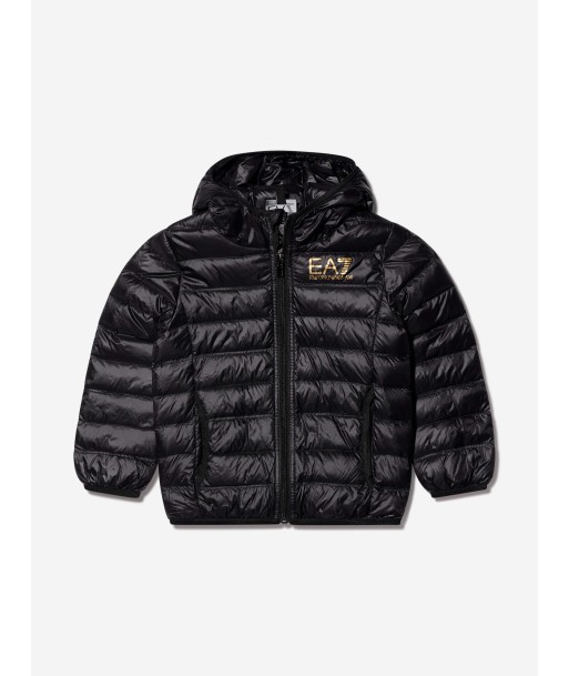 EA7 Emporio Armani Boys Down Padded Puffer Jacket in Black pour bénéficier 