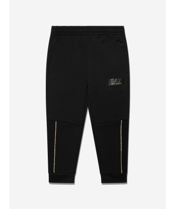 EA7 Emporio Armani Boys Train Gold Label Joggers in Black shop