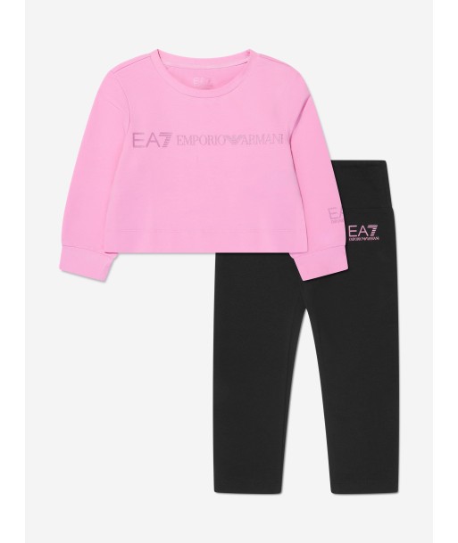 EA7 Emporio Armani Girls Logo Top And Leggings Set in Pink 2 - 3 jours ouvrés.