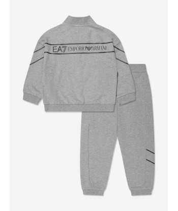 EA7 Emporio Armani Boys Train Logo Tracksuit in Grey Les magasins à Paris et en Île-de-France