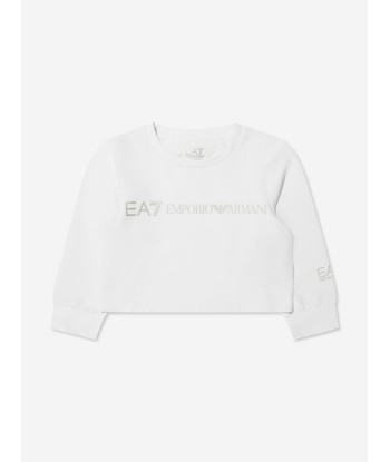 EA7 Emporio Armani Girls Logo Top And Leggings Set in White livraison gratuite