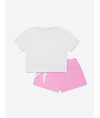 EA7 Emporio Armani Girls Train T-Shirt And Shorts Set in Black Les magasins à Paris