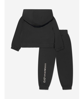 EA7 Emporio Armani Girls Shiny Logo Tracksuit in Black suggérées chez