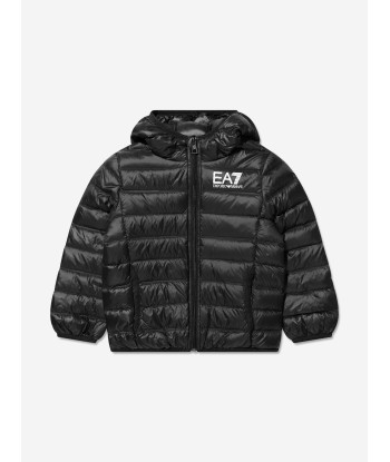 EA7 Emporio Armani Boys Down Padded Lightweight Jacket in Black hantent personnes